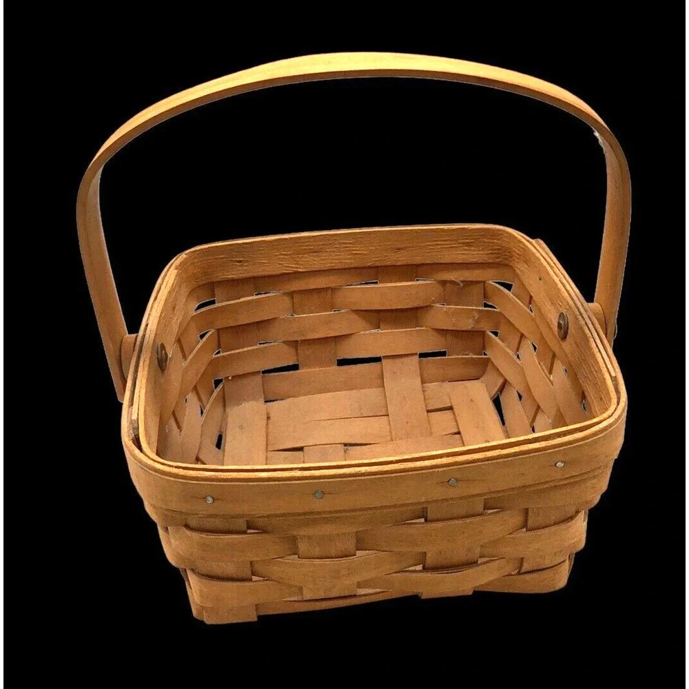 Longaberger Spring Basket 1989 Signed Berry Basket Handled Vintage 11